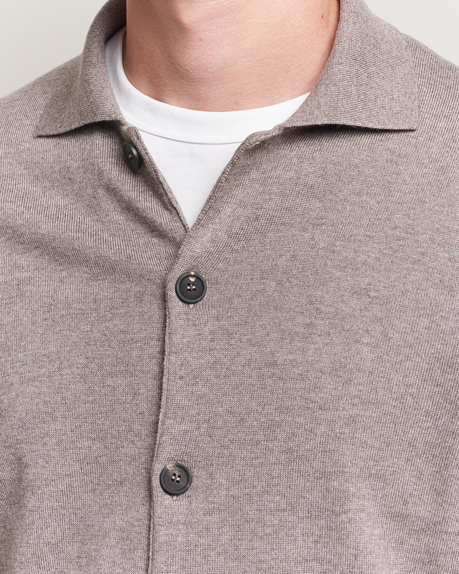 Homme | Pulls Et Tricots | Altea | Merino Wool Cardigan Taupe