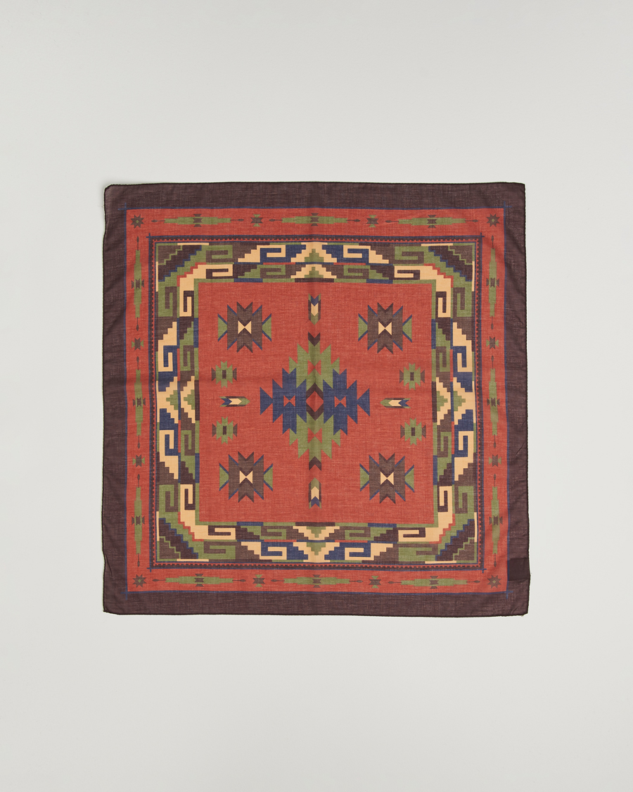 Homme | Amanda Christensen Cotton Voilé Printed Bandana Rust | Amanda Christensen | Cotton Voilé Printed Bandana Rust