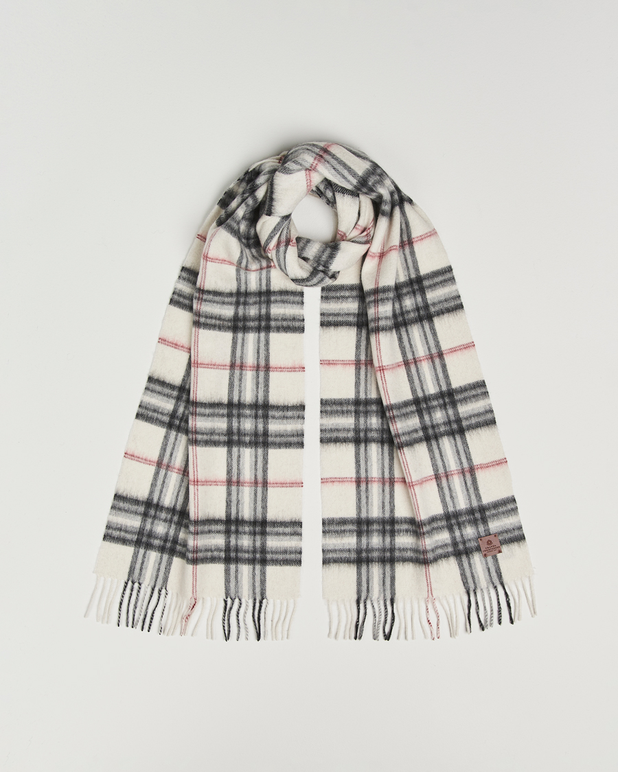 Homme | Écharpes | Amanda Christensen | Wool Check Scarf Cream