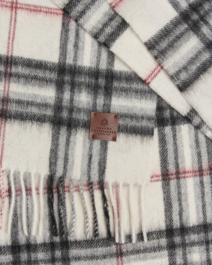 Homme | Écharpes | Amanda Christensen | Wool Check Scarf Cream
