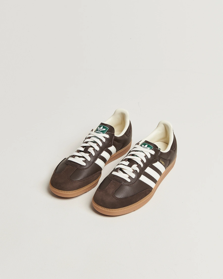 Homme | adidas Originals Samba OG Sneaker Dark Brown/Off White | adidas Originals | Samba OG Sneaker Dark Brown/Off White