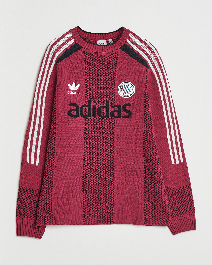 Homme | Pulls Et Tricots | adidas Originals | Knitted Football Sweater Legacy Burgundy