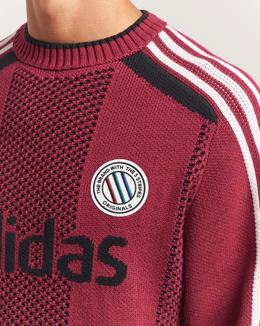 Homme | Pulls Et Tricots | adidas Originals | Knitted Football Sweater Legacy Burgundy