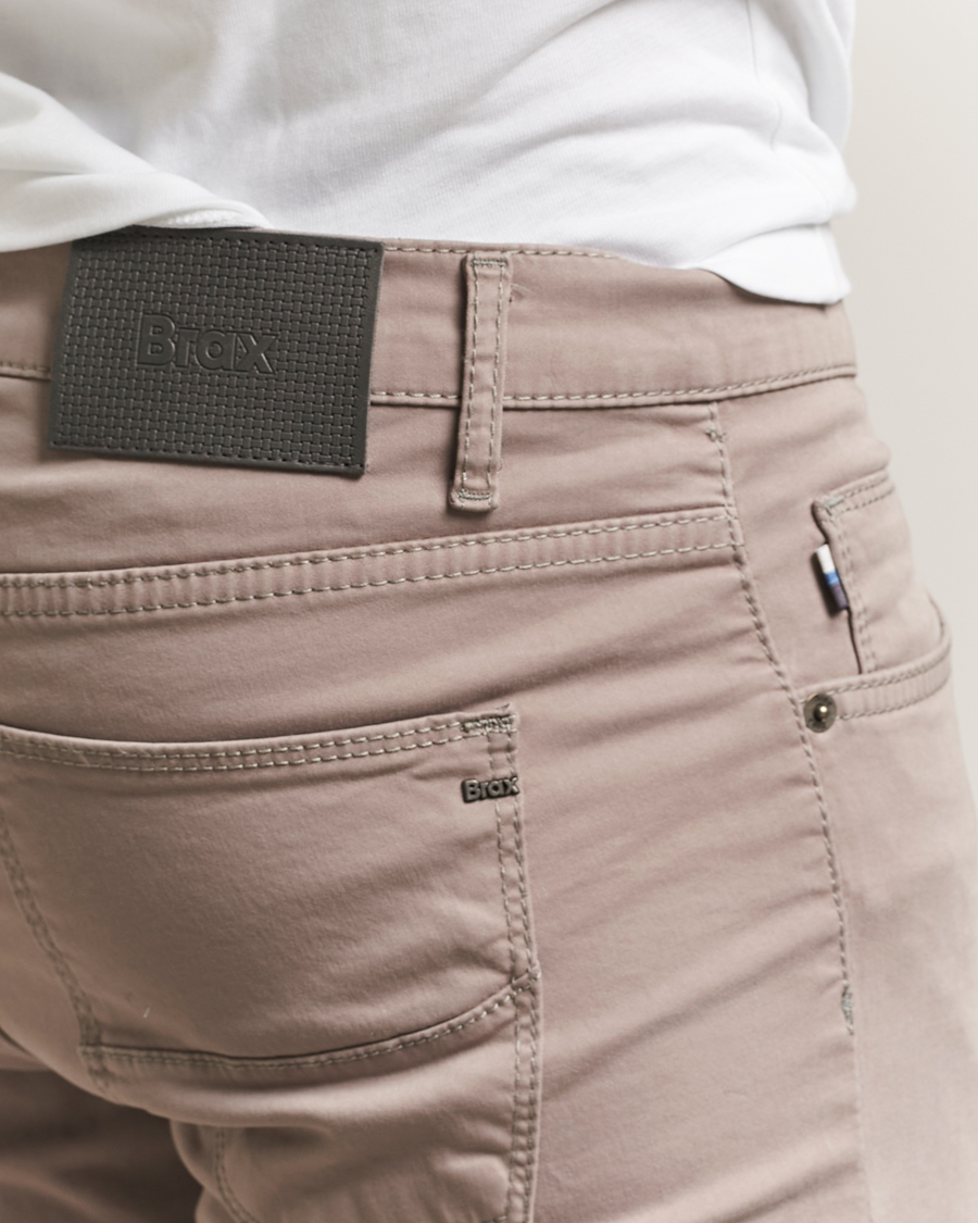Homme | Pantalons | Brax | Cadiz Cotton Satin 5-Pocket Pants Stone