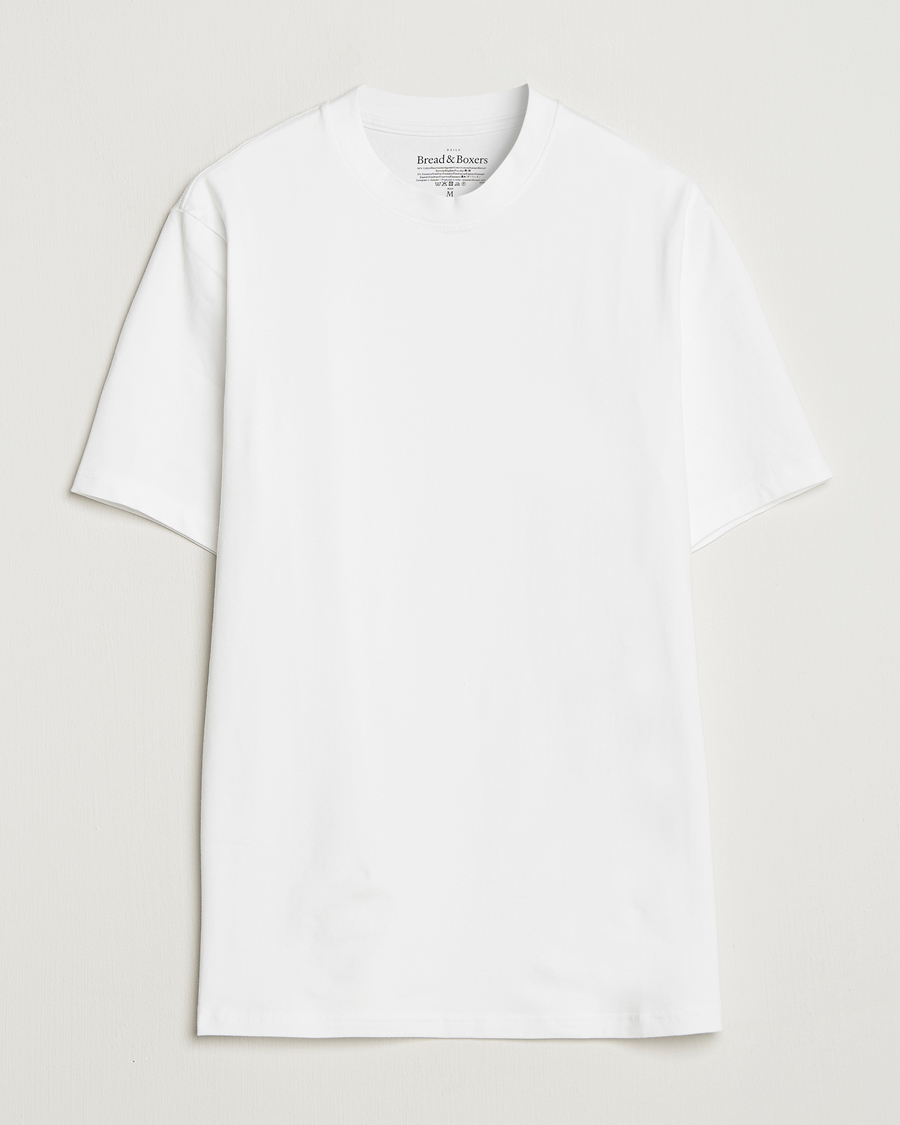 Homme | T-shirts | Bread & Boxers | High Neck T-Shirt White