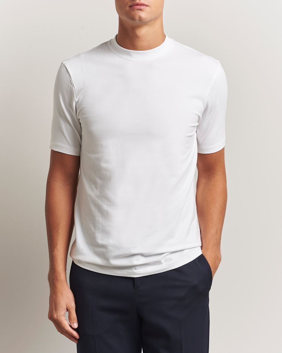 Homme | T-shirts | Bread & Boxers | High Neck T-Shirt White