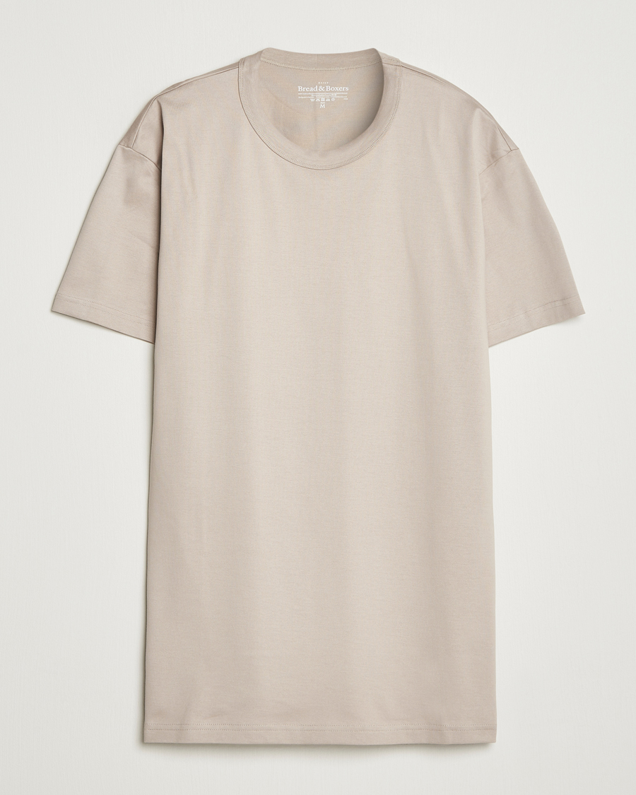 Homme | T-shirts | Bread & Boxers | Pima Cotton Crew Neck T-Shirt Greige