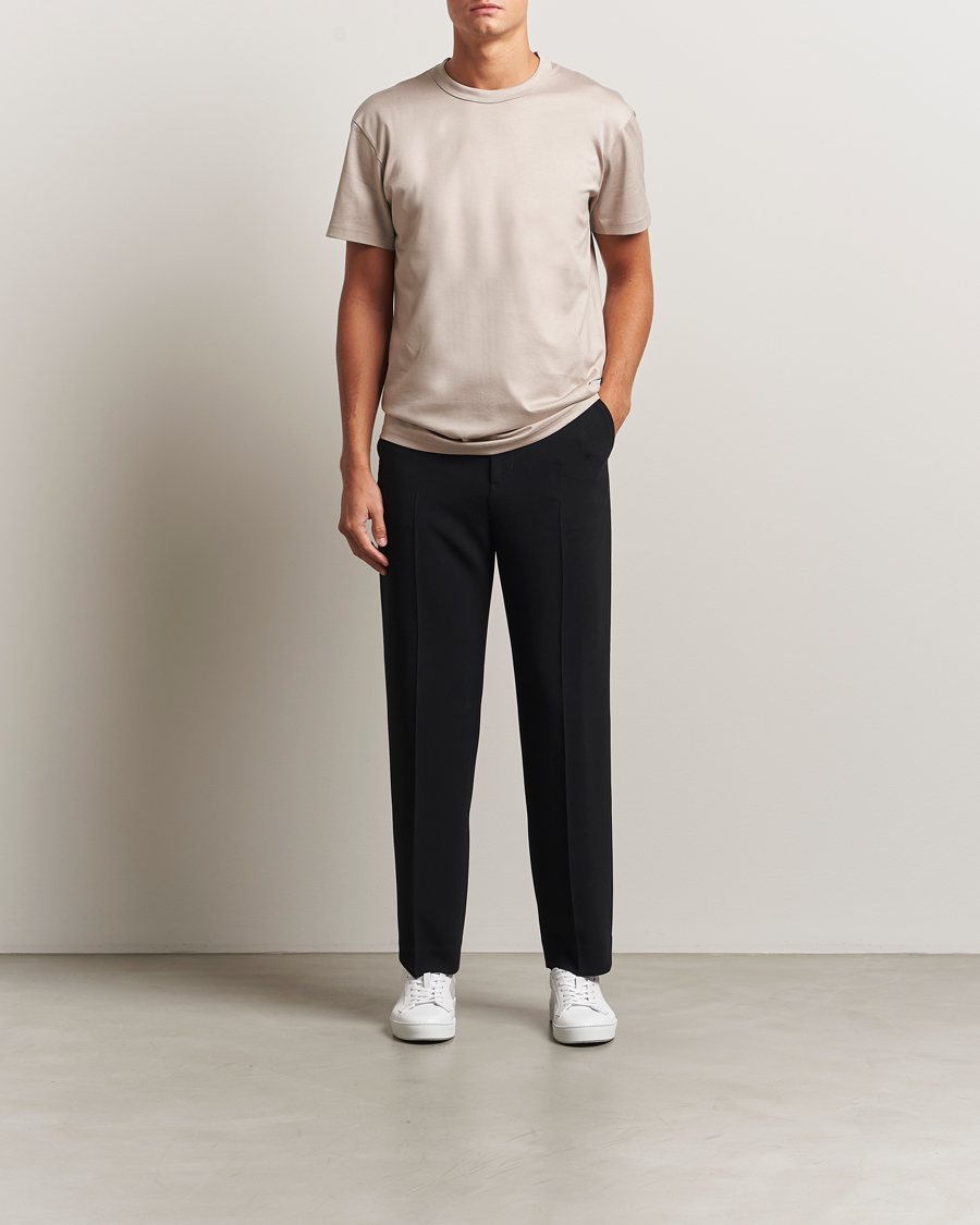 Homme | T-shirts | Bread & Boxers | Pima Cotton Crew Neck T-Shirt Greige