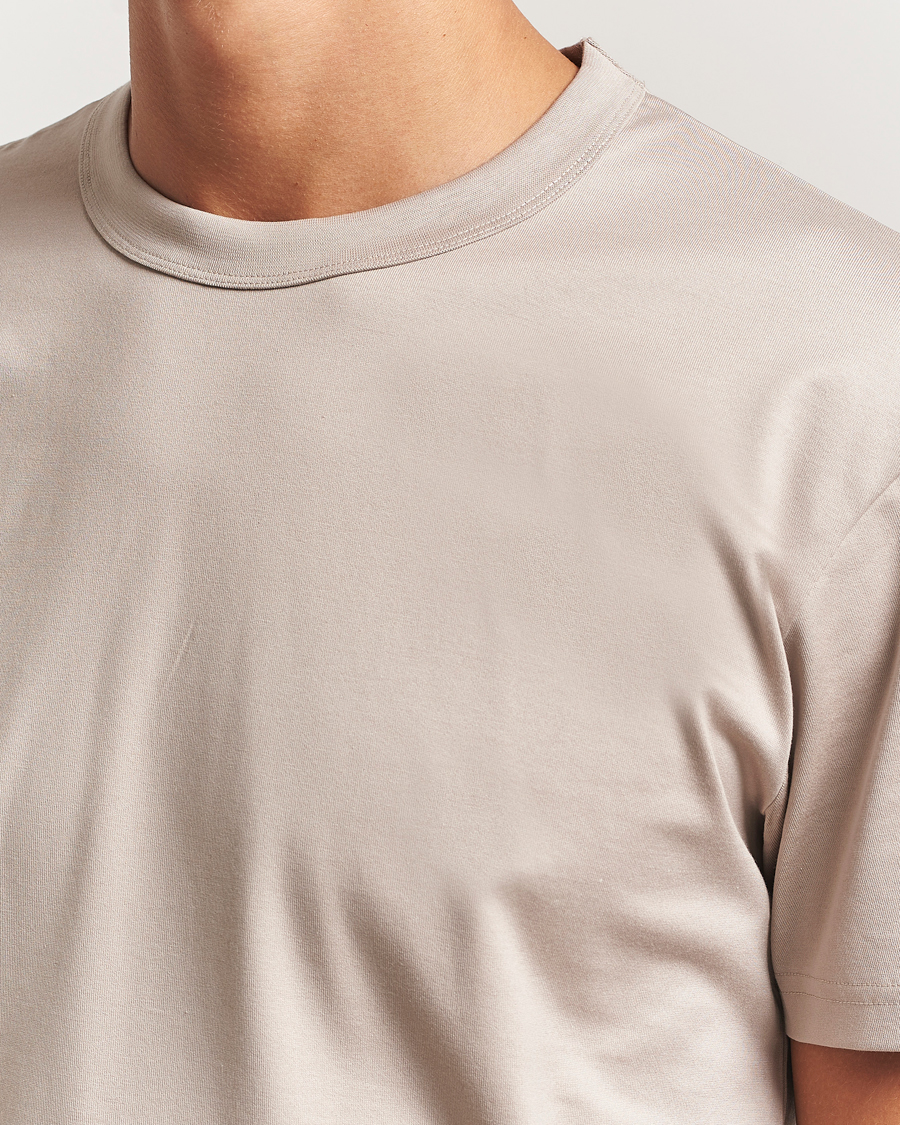 Homme | T-shirts | Bread & Boxers | Pima Cotton Crew Neck T-Shirt Greige