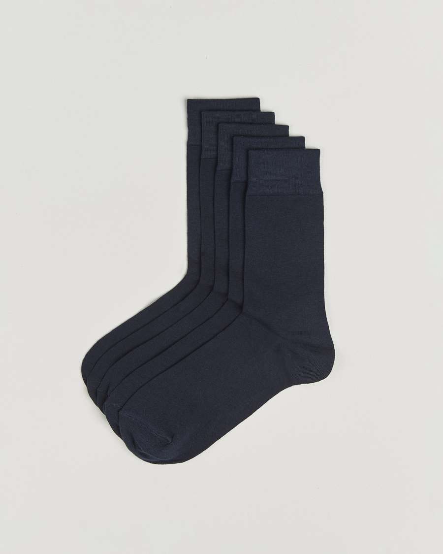 Homme | Sous-Vêtements Et Chaussettes | Bread & Boxers | 5-Pack Socks Dark Navy