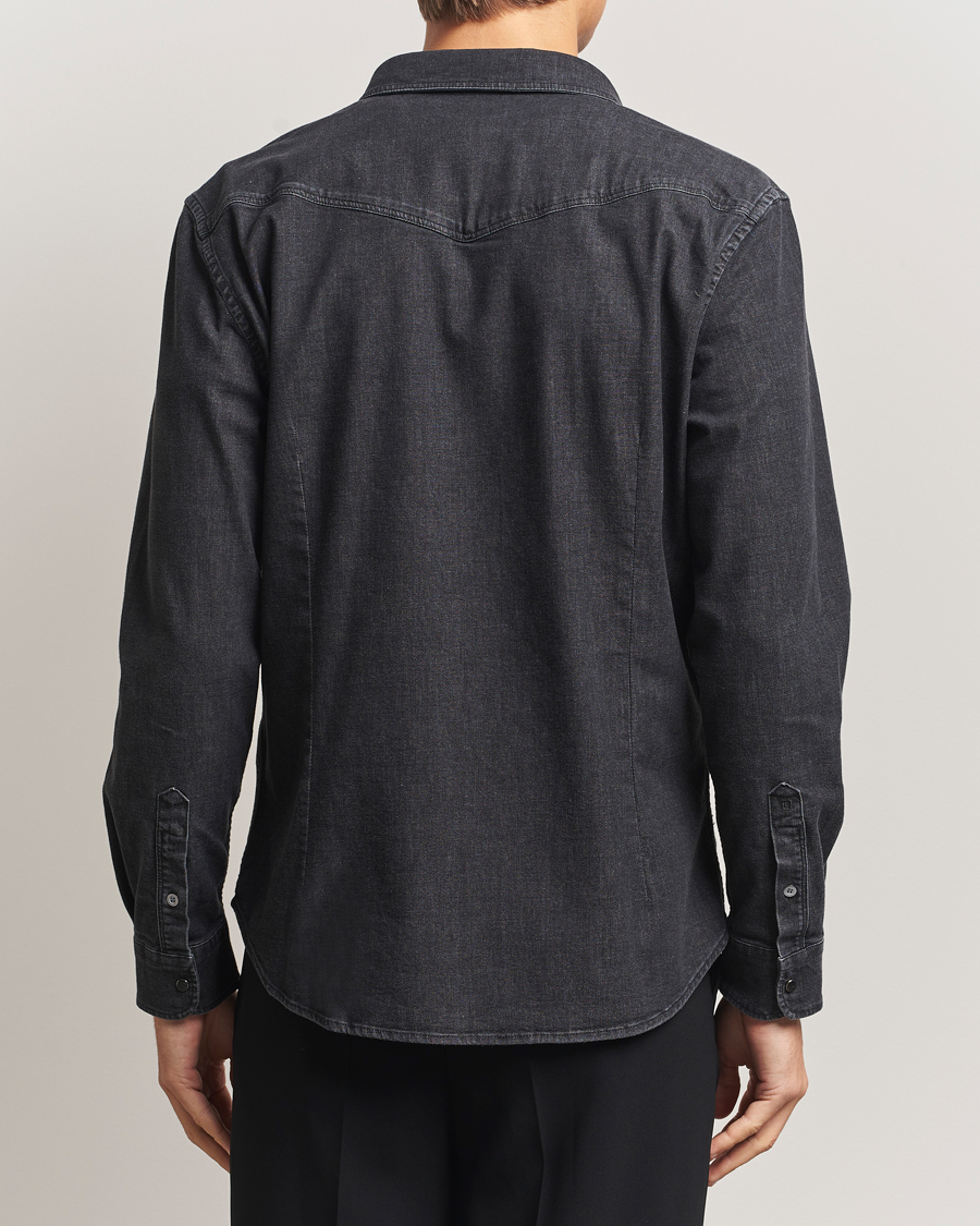Homme | Chemises | Dondup | Pocket Denim Shirt Washed Black