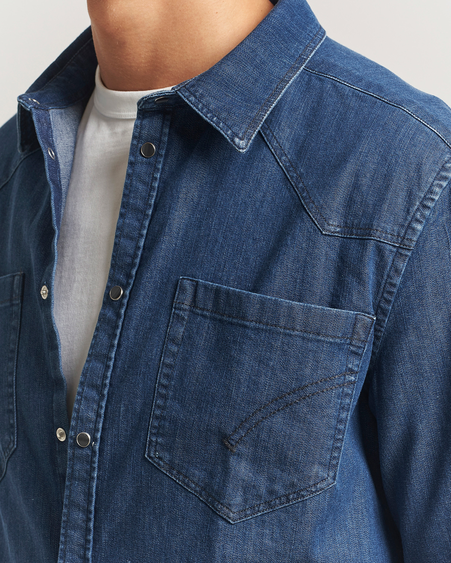 Homme | Chemises | Dondup | Pocket Denim Shirt Medium Blue