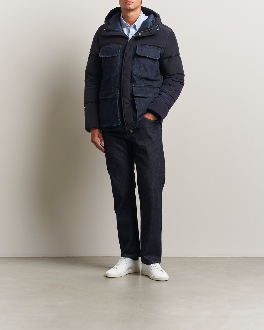Homme | Manteaux Et Vestes | Dondup | Puffy Hooded Down Jacket Navy