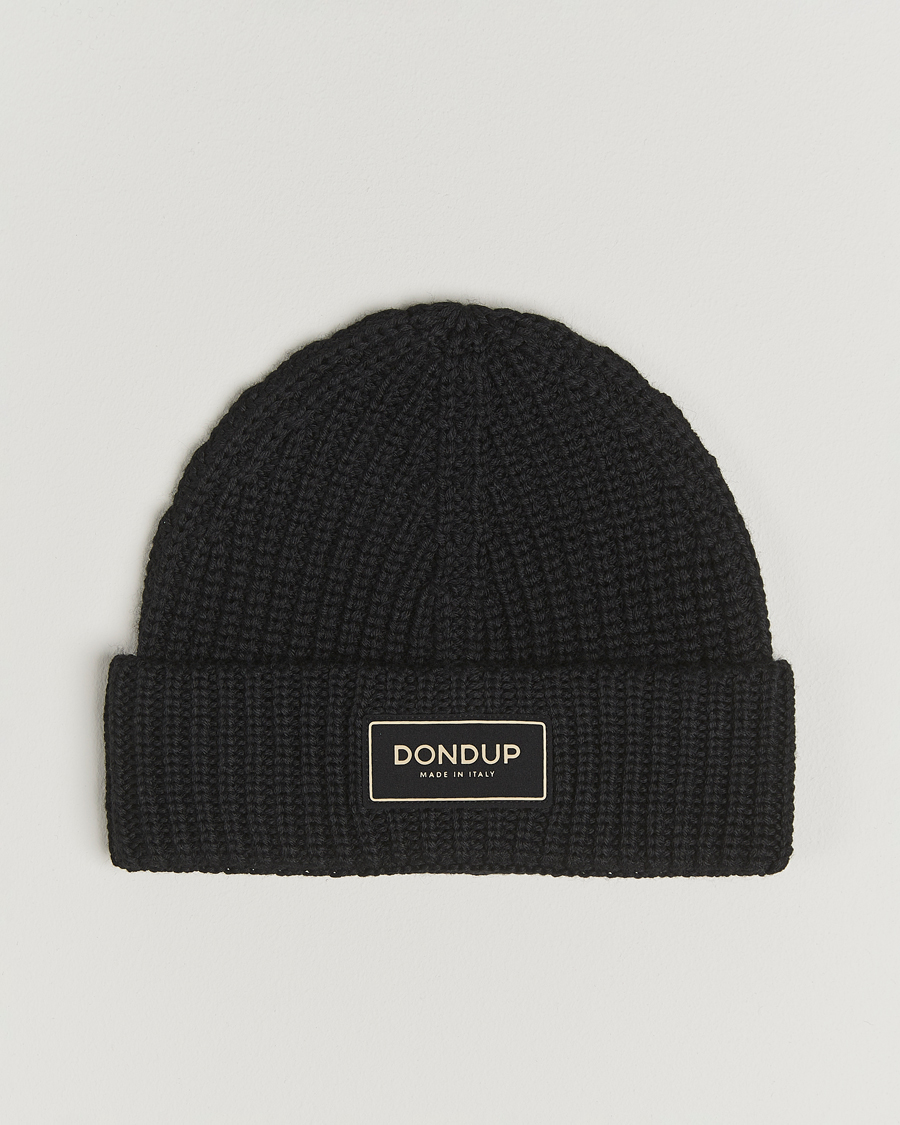 Homme | Bonnets | Dondup | Ribbed Beanie Black