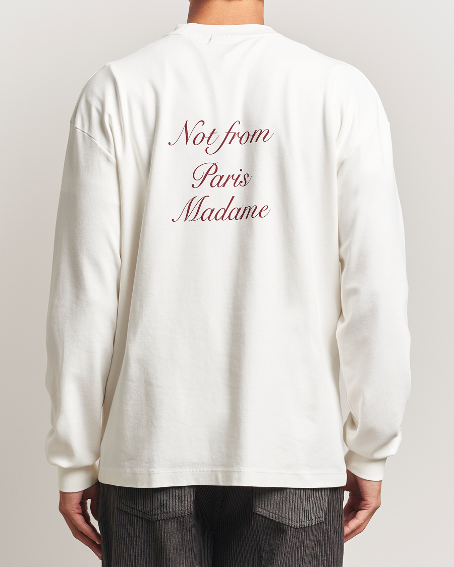 Homme | T-shirts | Drôle de Monsieur | Slogan Calligraphy Long Sleeve T-shirt Off White