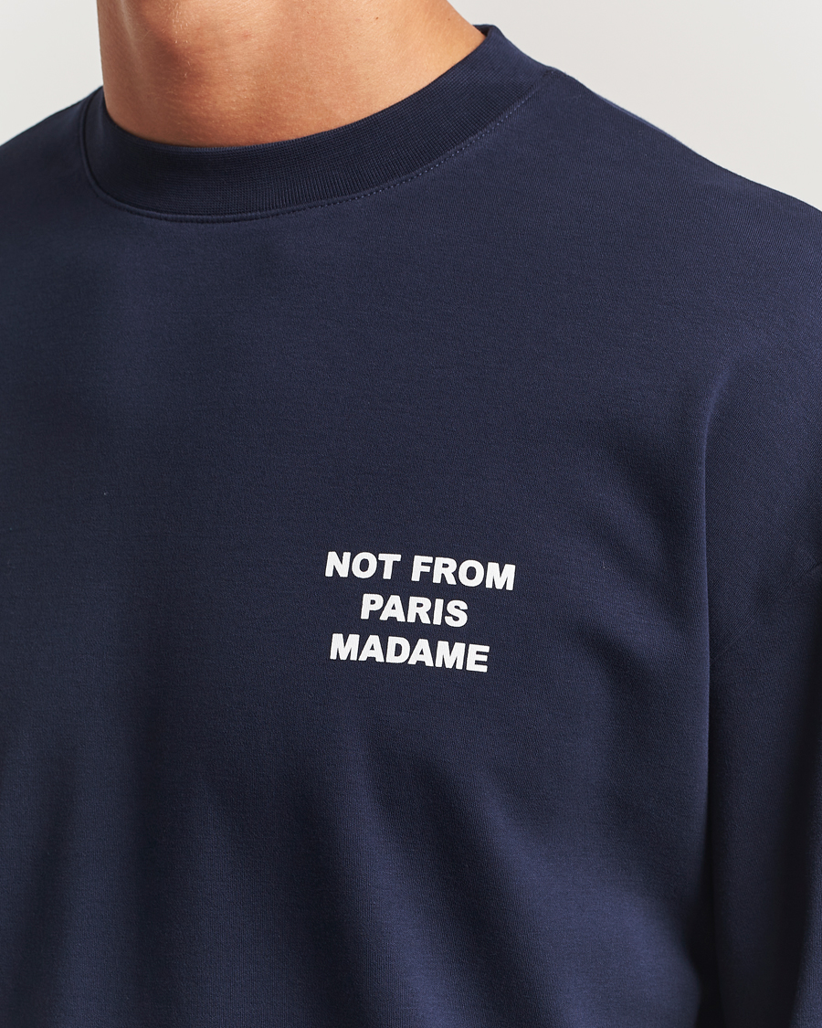 Homme | T-shirts | Drôle de Monsieur | Slogan Long Sleeve T-Shirt Navy