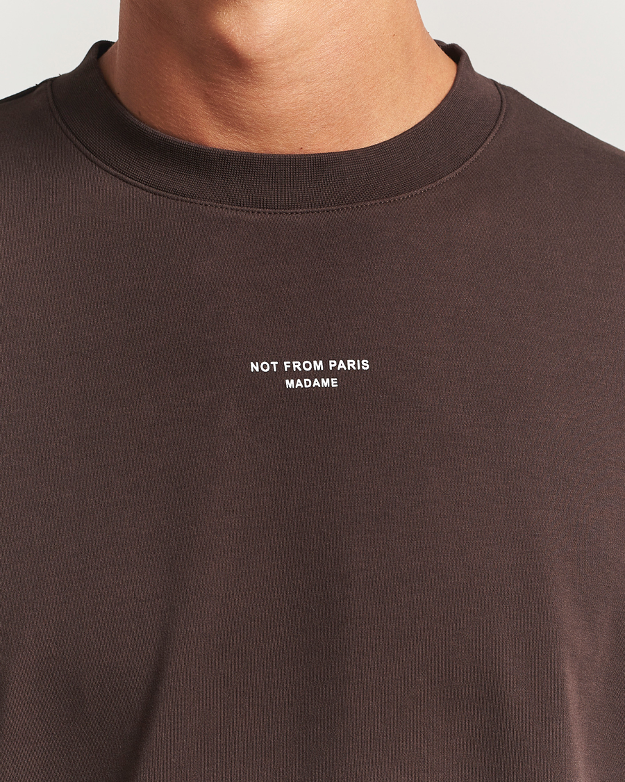 Homme | T-shirts | Drôle de Monsieur | Classic Slogan T-Shirt Dark Brown
