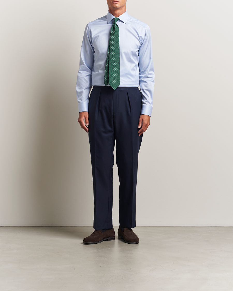 Homme | Chemises | Eton | Slim Fit Signature Twill Paspoal Shirt Light Blue