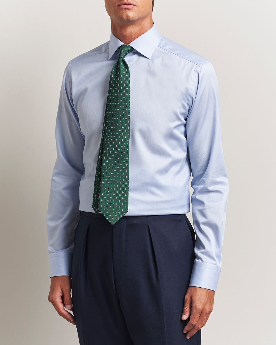 Homme | Chemises | Eton | Slim Fit Signature Twill Paspoal Shirt Light Blue