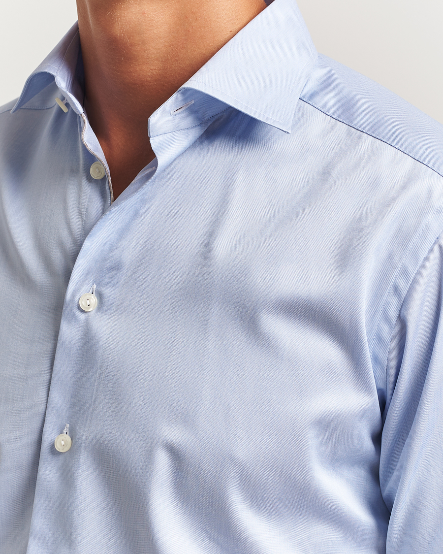 Homme | Chemises | Eton | Slim Fit Signature Twill Paspoal Shirt Light Blue