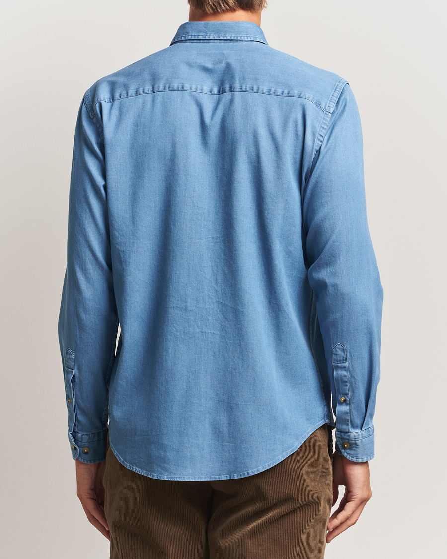 Homme | Chemises | Eton | Casual Fit Denim Shirt Light Wash