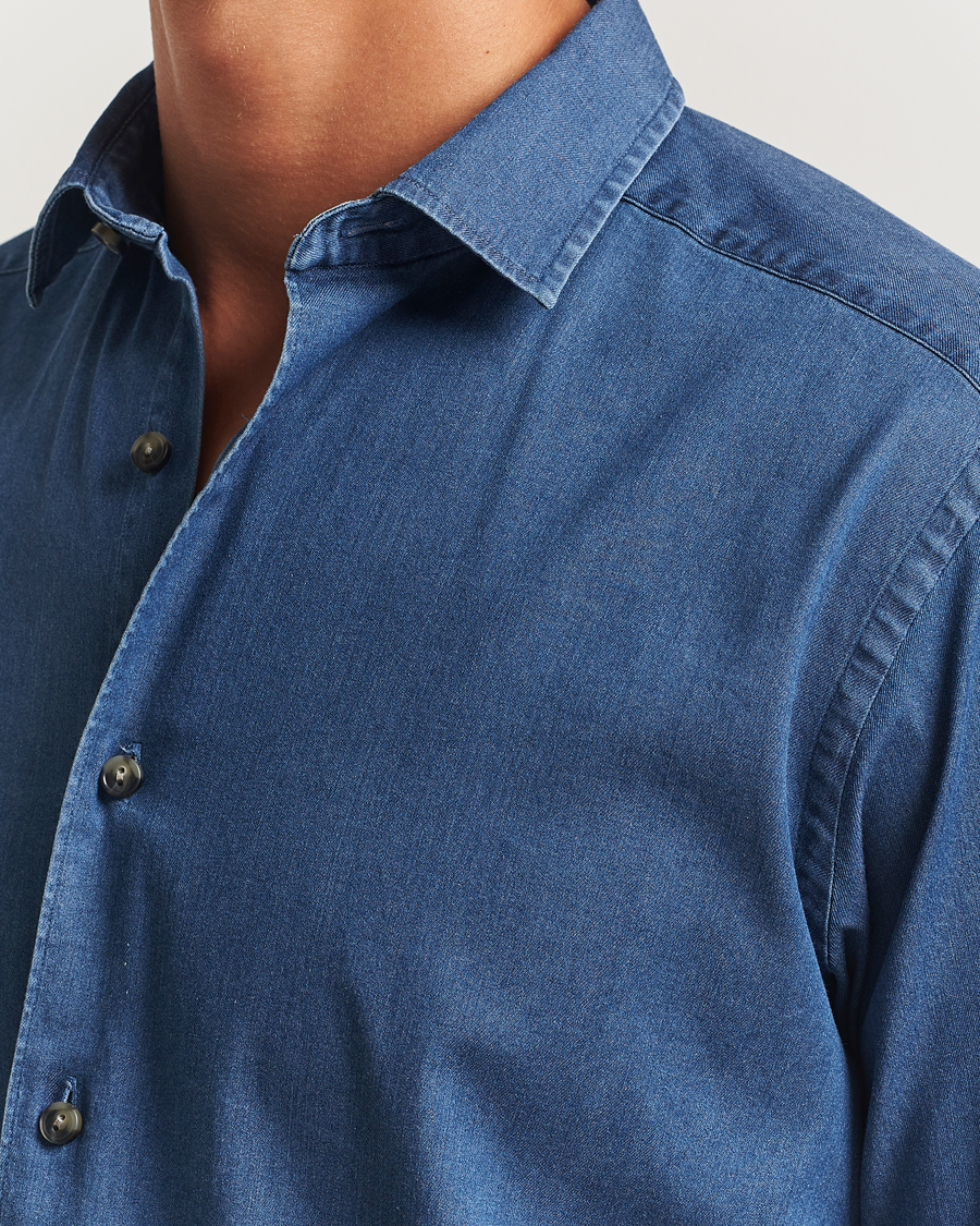Homme | Chemises | Eton | Casual Fit Denim Shirt Dark Wash
