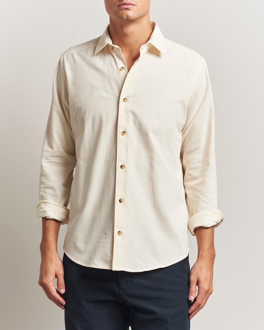 Homme | Chemises | Eton | Casual Fit Corduroy Shirt Off White