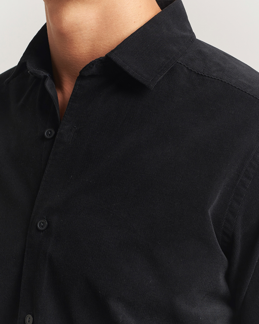 Homme | Chemises | Eton | Casual Fit Corduroy Shirt Black