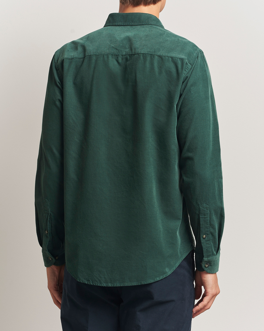 Homme | Chemises | Eton | Casual Fit Corduroy Shirt Dark Green