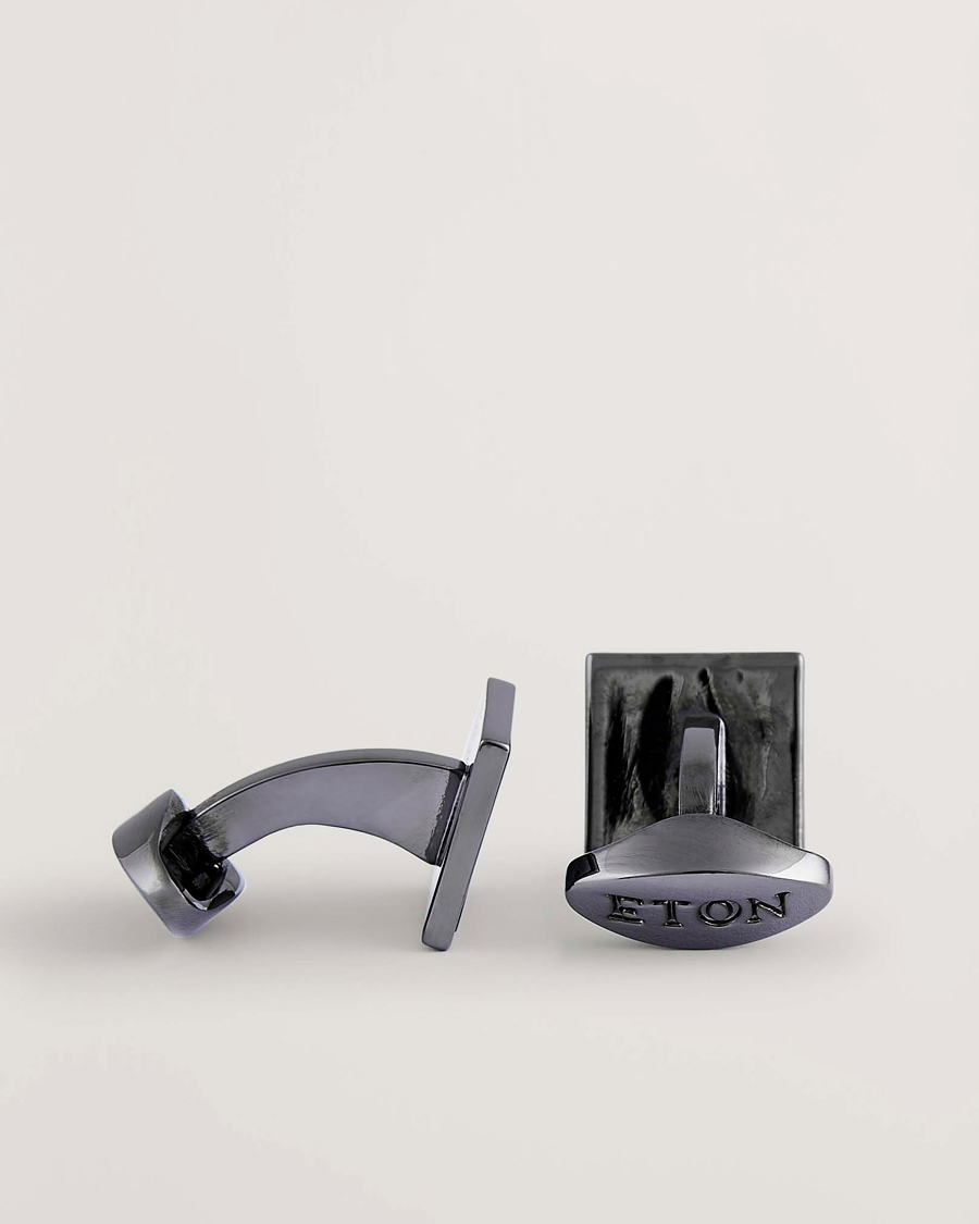 Homme | Boutons De Manchette | Eton | Mother of Pearl Cufflink Dark Grey