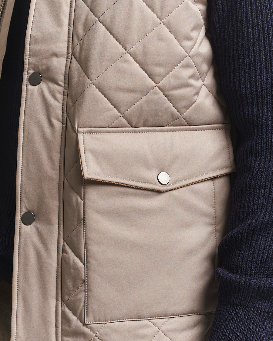 Homme | Manteaux Et Vestes | Eton | Quilted Shell Vest Beige