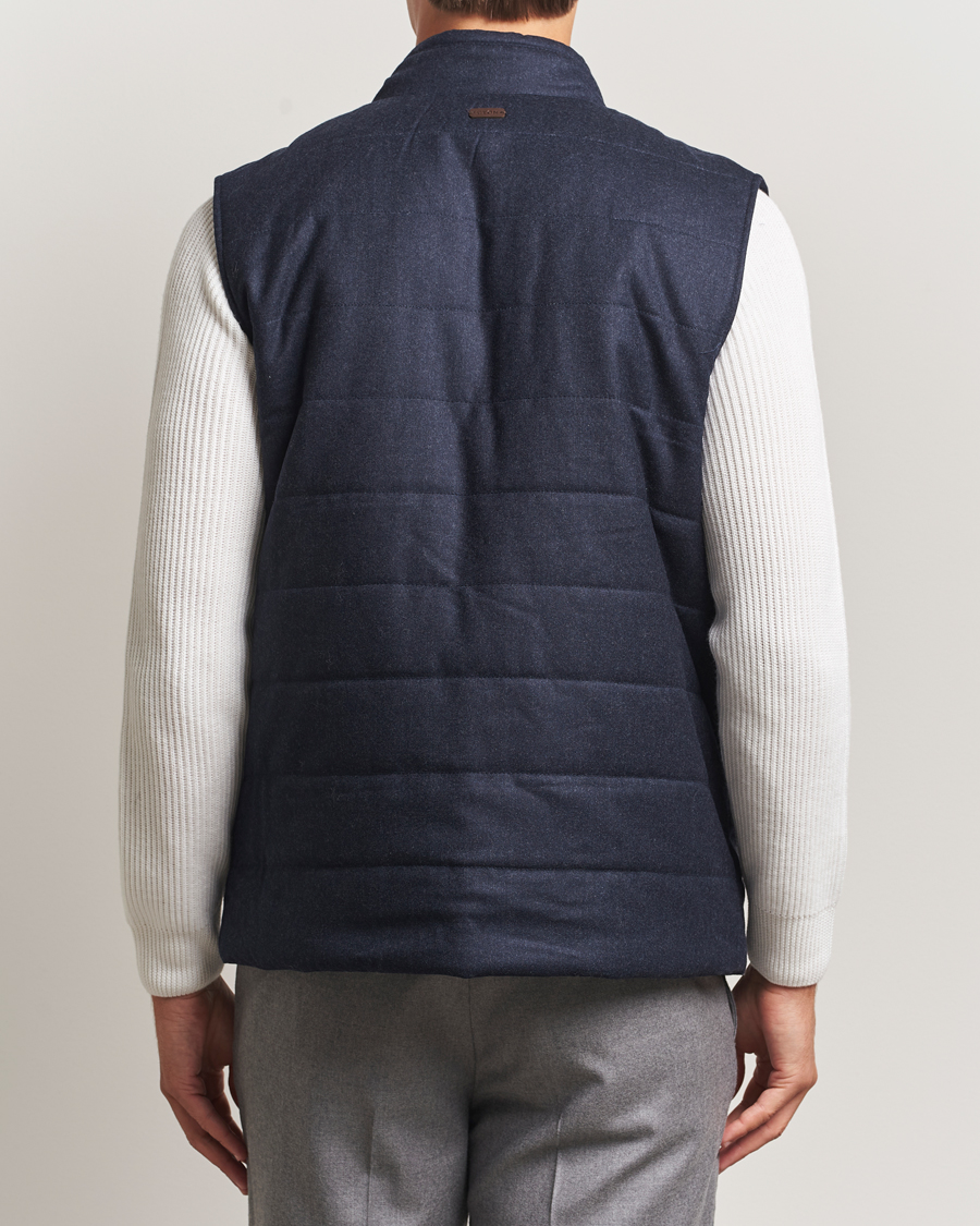 Homme | Gilets | Eton | Wool Padded Vest Navy