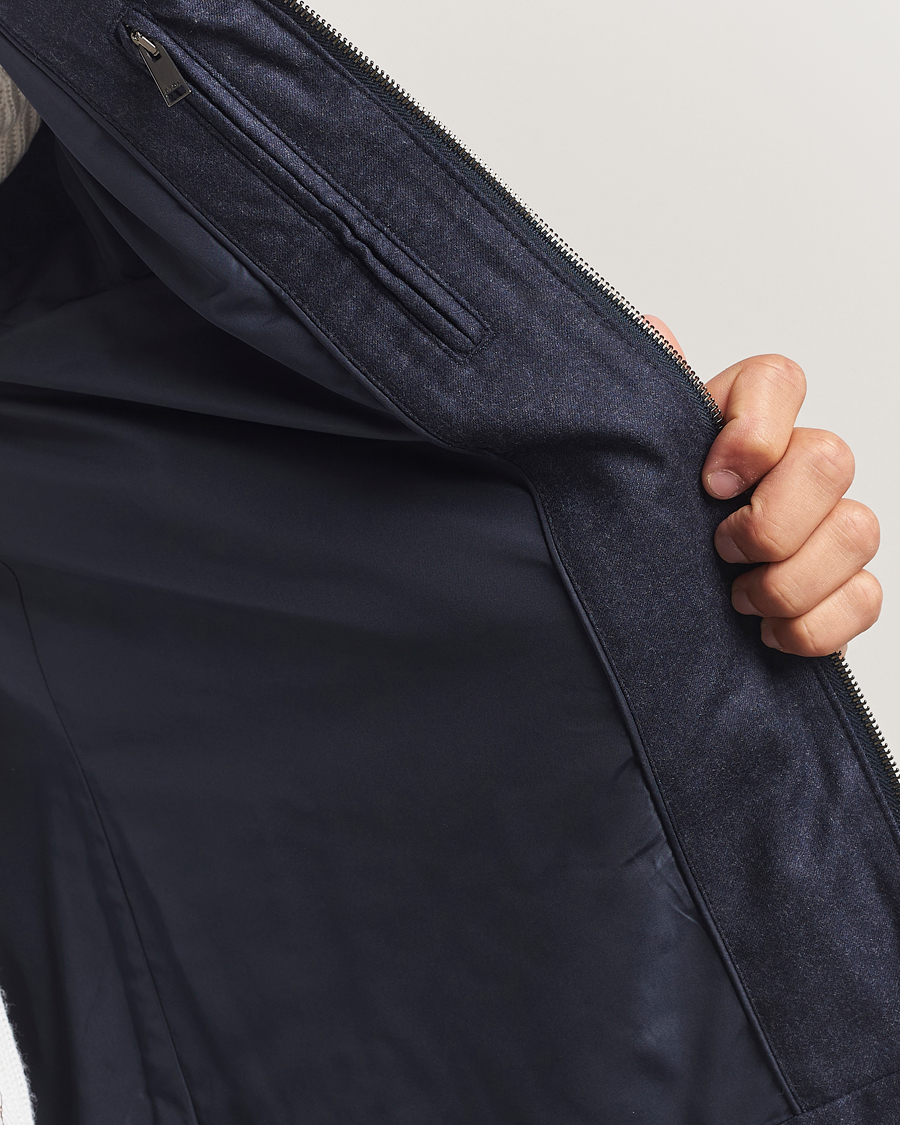 Homme | Gilets | Eton | Wool Padded Vest Navy