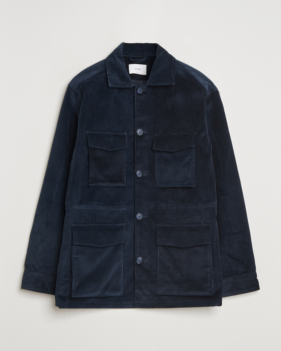 Homme | Manteaux Et Vestes | Eton | Corduroy Field Jacket Navy