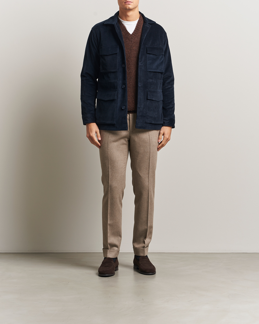 Homme | Manteaux Et Vestes | Eton | Corduroy Field Jacket Navy