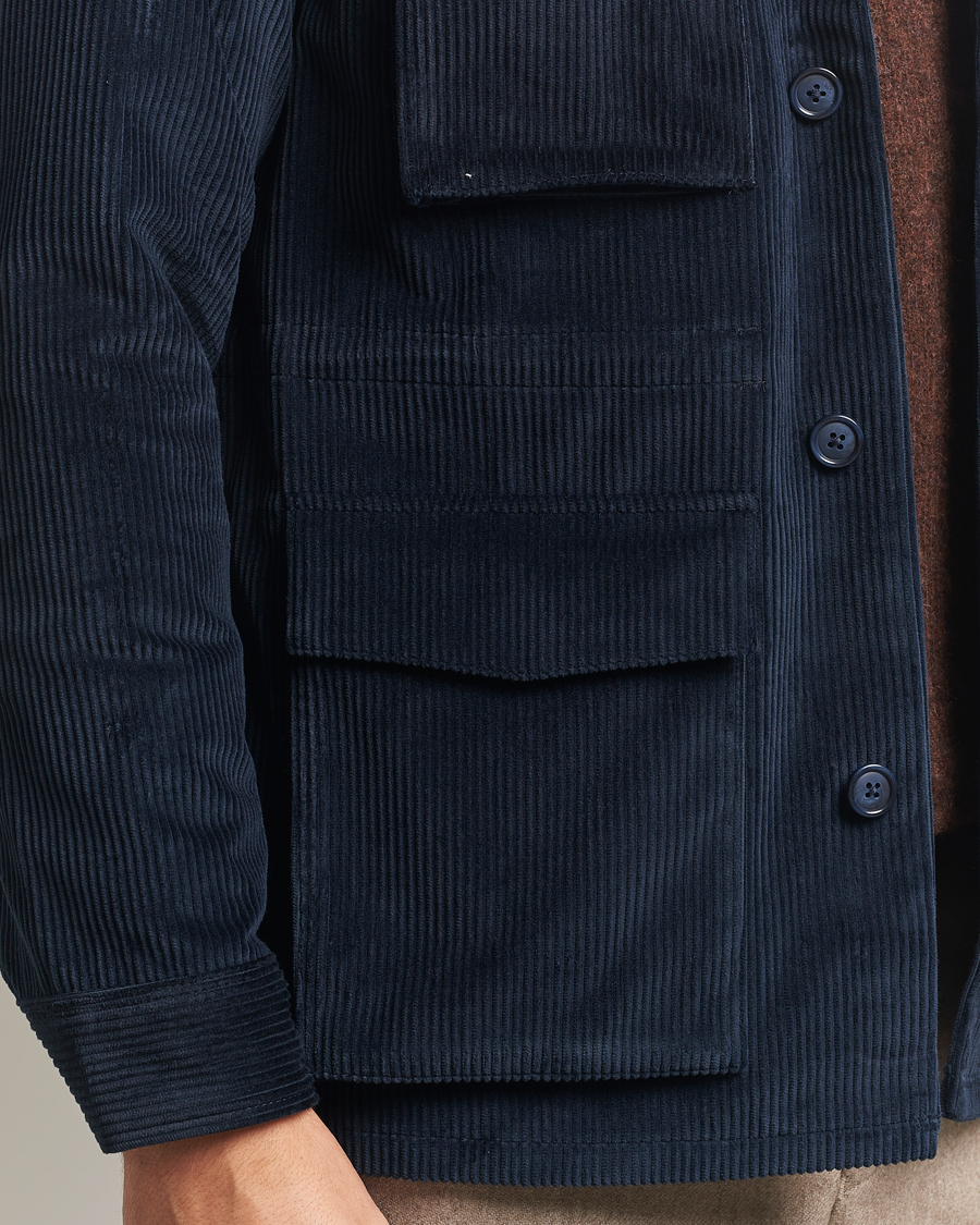 Homme | Manteaux Et Vestes | Eton | Corduroy Field Jacket Navy
