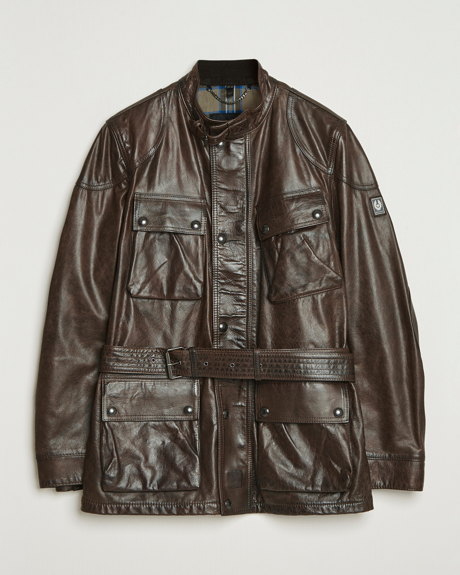 Homme | Manteaux Et Vestes | Belstaff | Trailmaster Panther Leather Jacket Dark Earth