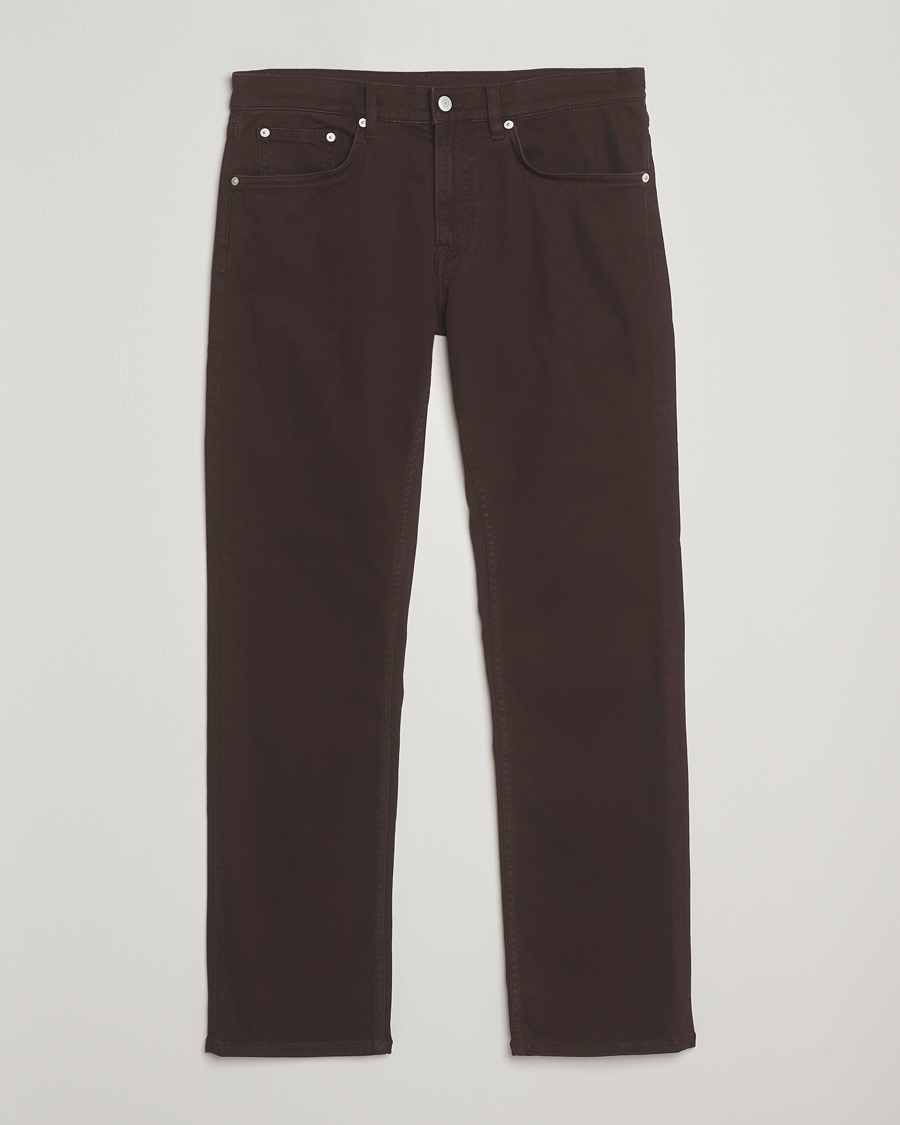 Homme | Pantalons | Gant | Regular Fit Moleskin 5-Pocket Trousers Deep Brown