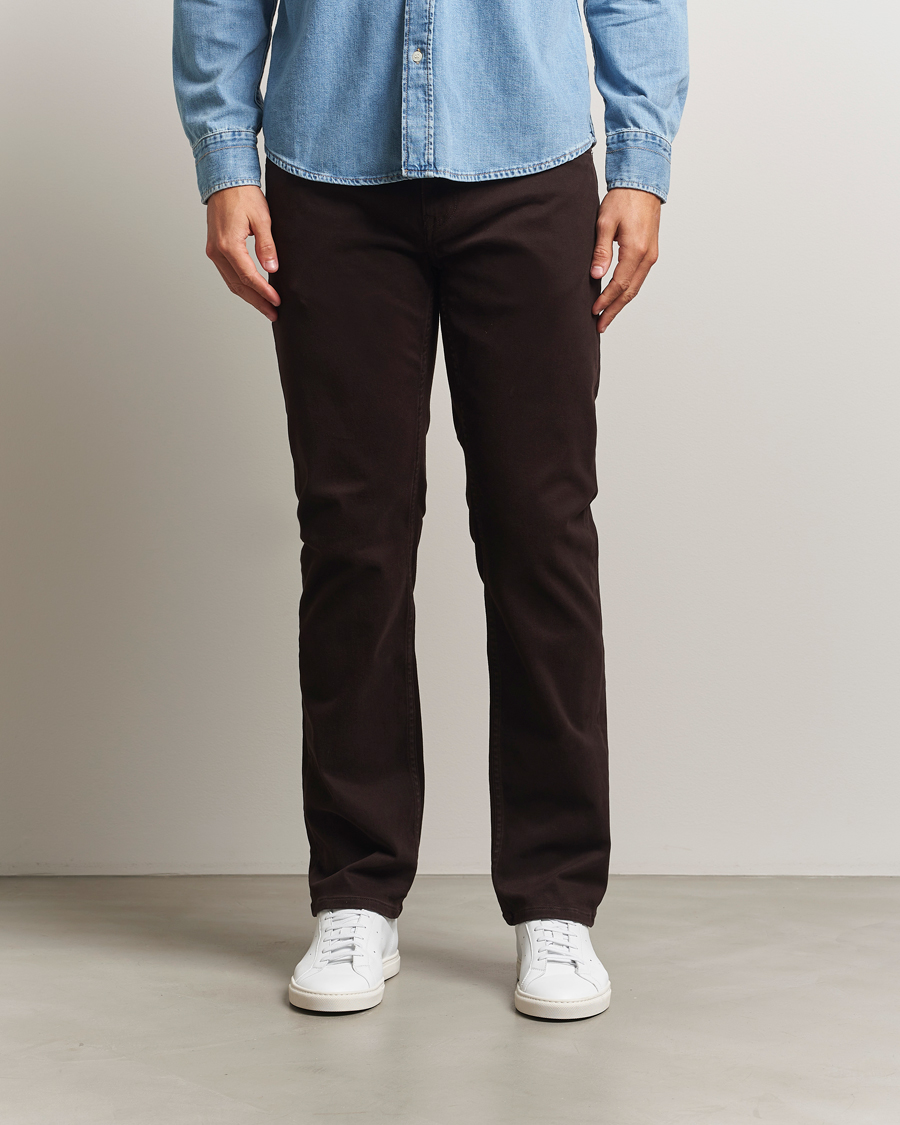 Homme | Pantalons | Gant | Regular Fit Moleskin 5-Pocket Trousers Deep Brown