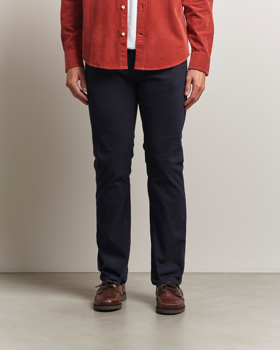 Homme | Pantalons | Gant | Regular Fit Moleskin 5-Pocket Trousers Evening Blue
