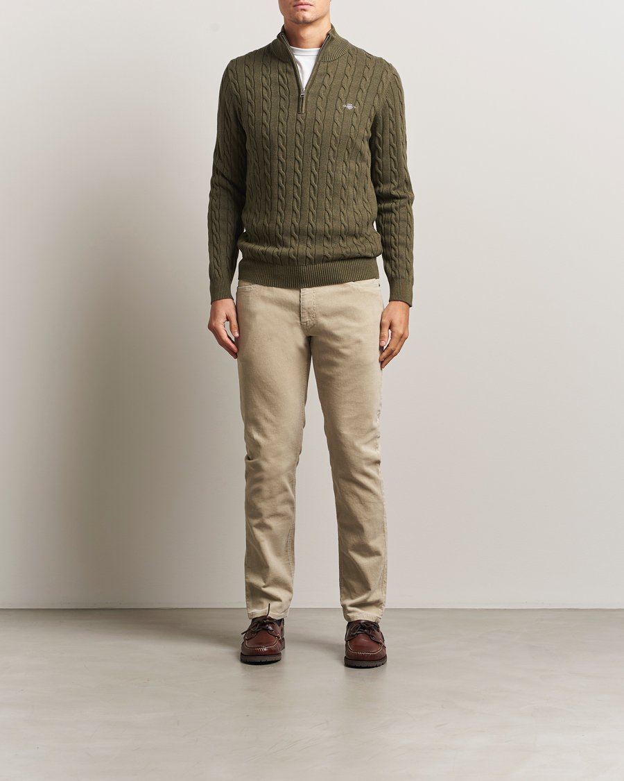 Homme | Pantalons | GANT | Cord 5-Pocket Jeans Greige