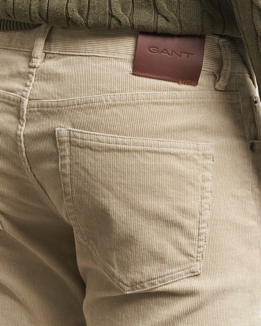 Homme | Pantalons | GANT | Cord 5-Pocket Jeans Greige