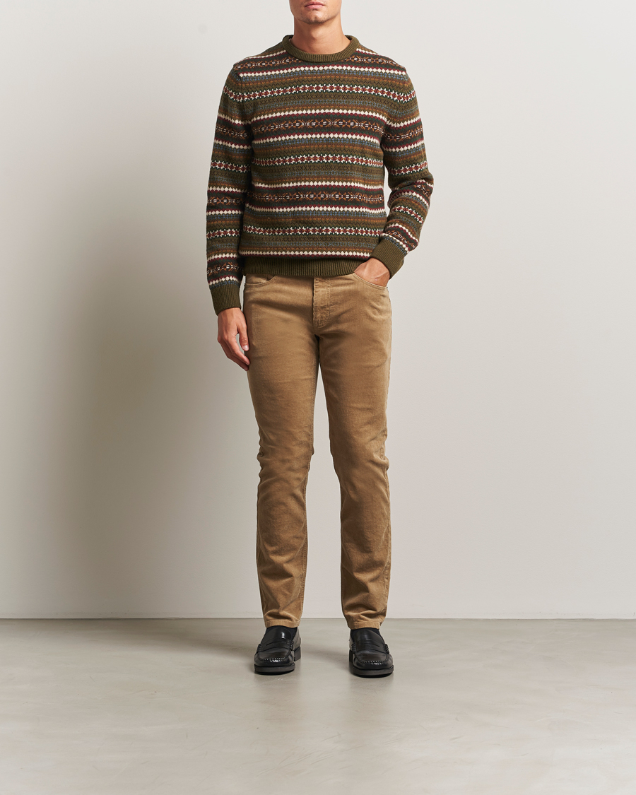 Homme | Pantalons | GANT | Cord 5-Pocket Jeans Light Taupe