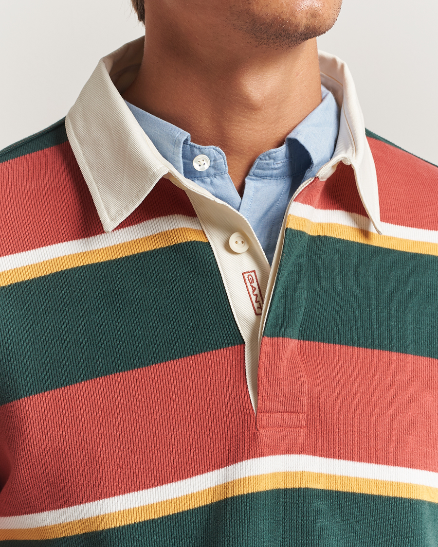 Homme | Pulls Et Tricots | GANT | Striped Heavy Rugger Modern Rust