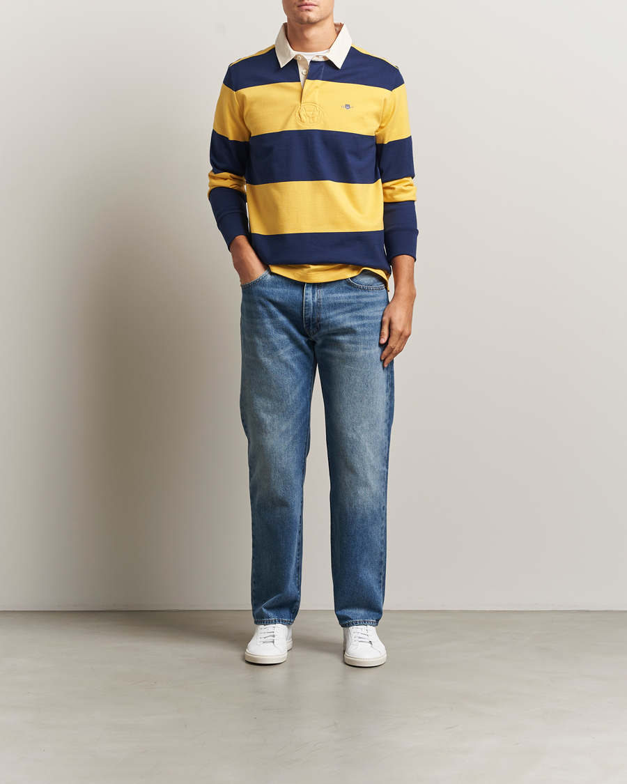 Homme | Pulls Et Tricots | GANT | Striped Heavy Rugger Persian Blue