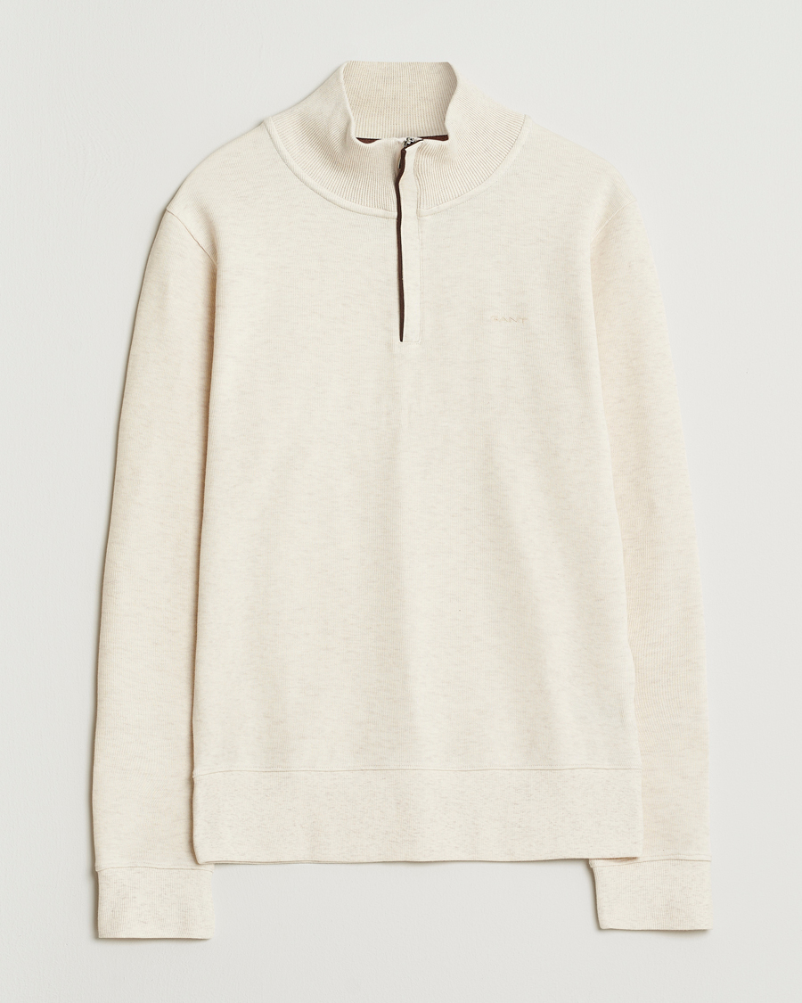 Homme | Pulls Et Tricots | GANT | Sacker Rib Half Zip Cream