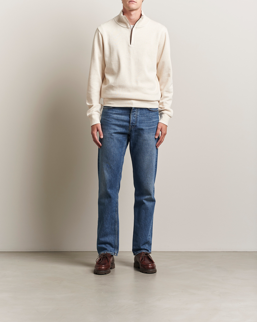 Homme | Pulls Et Tricots | GANT | Sacker Rib Half Zip Cream