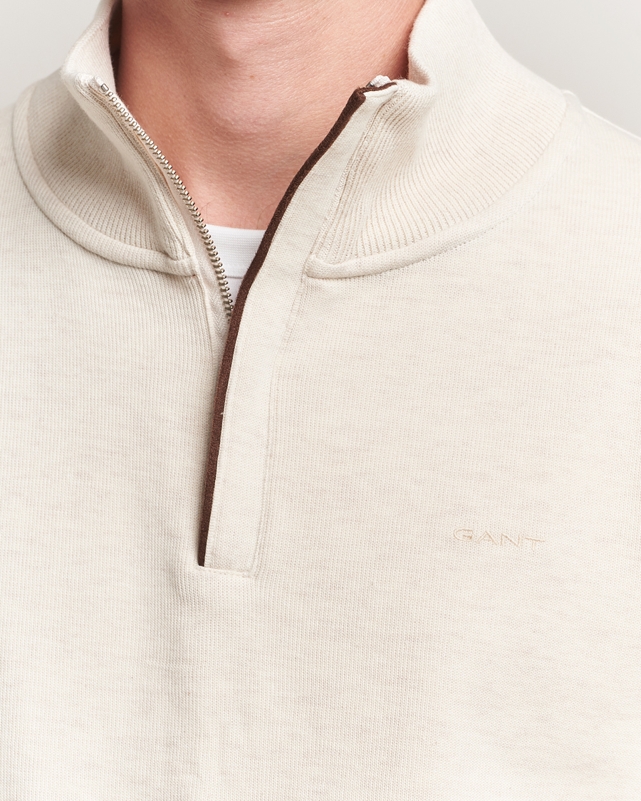 Homme | Pulls Et Tricots | GANT | Sacker Rib Half Zip Cream