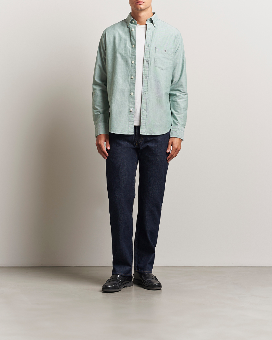 Homme | Chemises | GANT | Regluar Fit Classic Oxford Shirt Forest Green