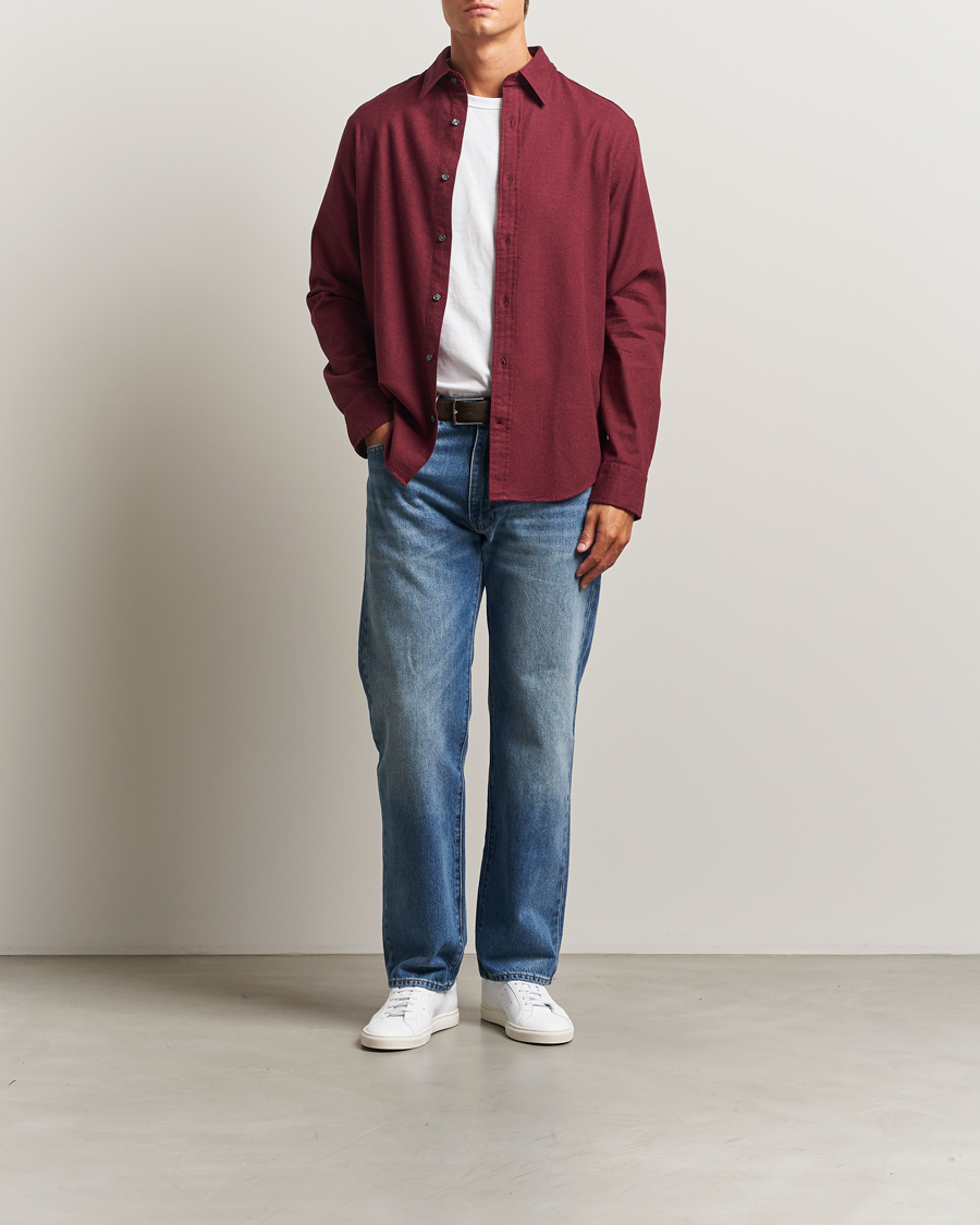 Homme | Chemises | GANT | Regular Fit Flannel Shirt Plumped Red